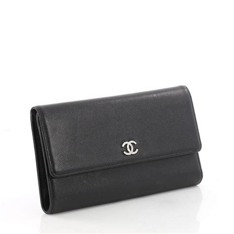 chanel long trifold wallet|authentic chanel trifold wallet.